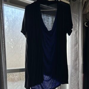 Black and Blue Layered Top
